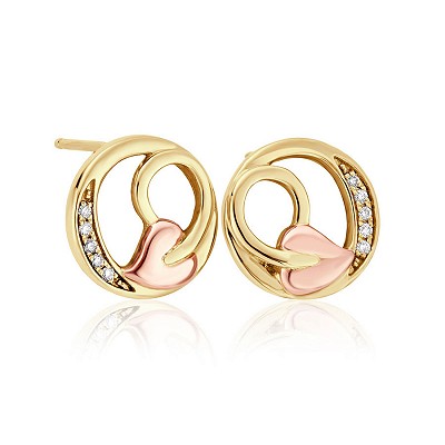 Clogau 9ct Gold Tree of Life Diamond Stud Earrings