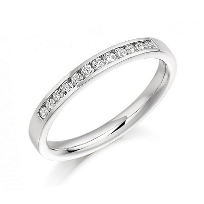 Round Brilliant Cut Diamond Half Eternity Ring
